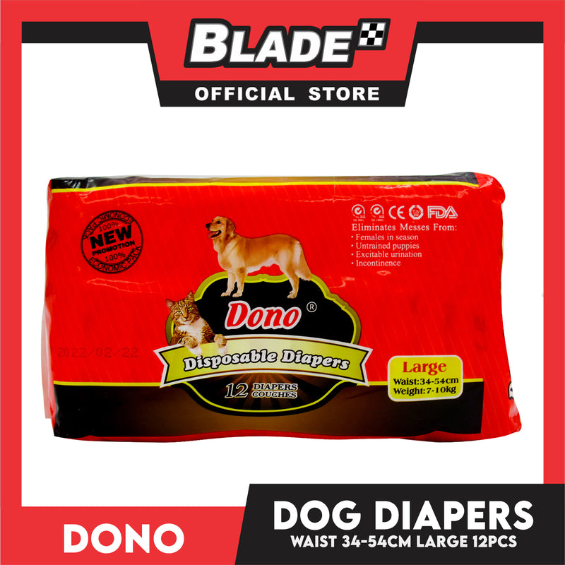Dono Disposable Diapers Super Absorbent Large 12 pcs