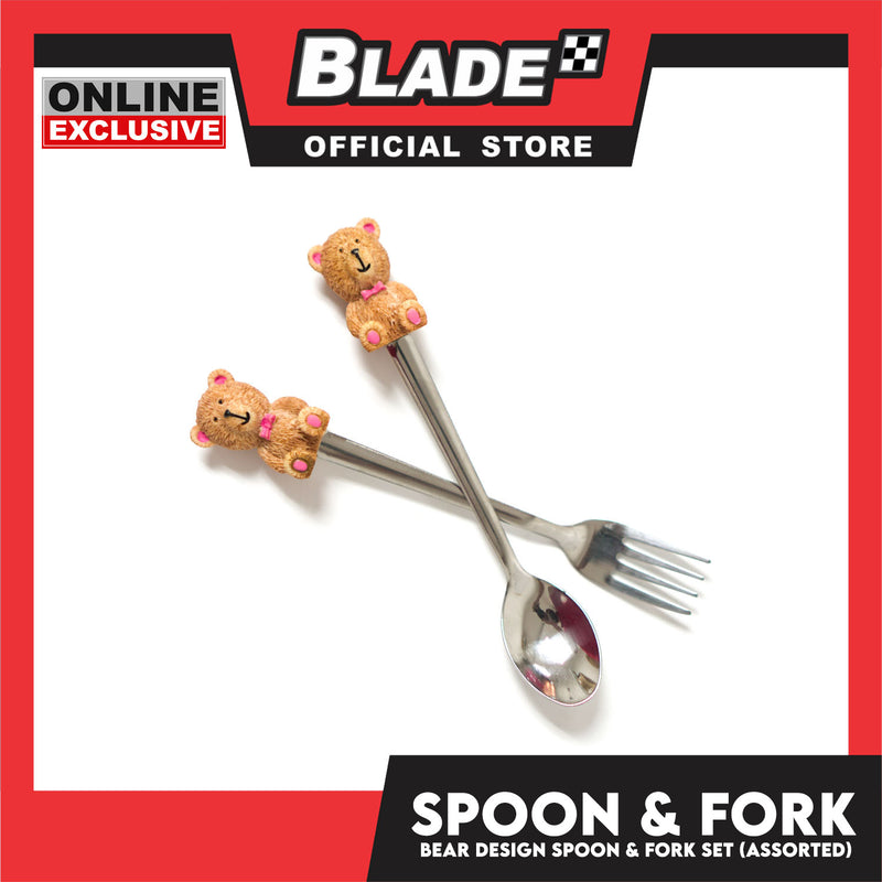 Gifts Spoon and Fork Lovely Set Care Bear Design (Assorted Designs and Colors)
