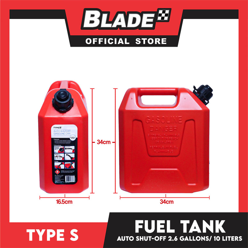 Type S Fuel Tank 10L Gas AC57376 (Red)