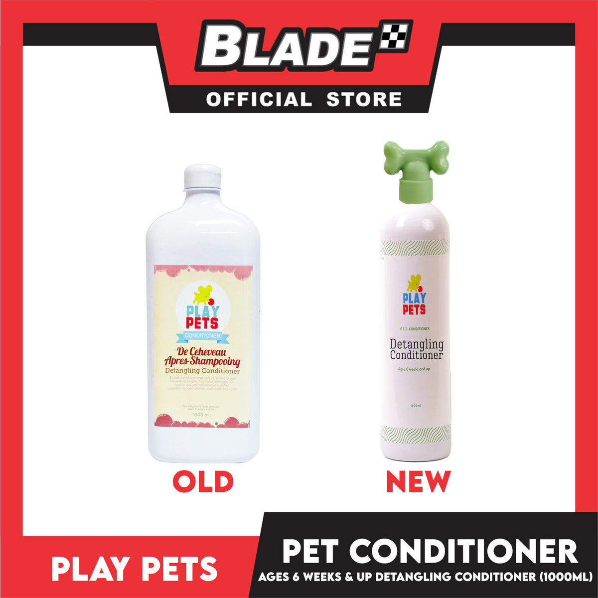 Play Pets Detangling Conditioner 1000ml For All Types Of Dogs And Cats