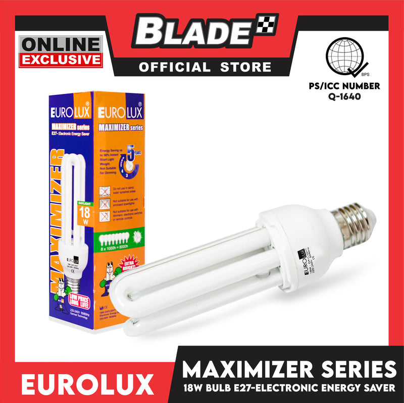 Eurolux Bulb Maximizer Series (3U) 18W Daylight E27 Electronic Energy Saver