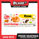 Ono Pets Wood Shavings Rose 1kg