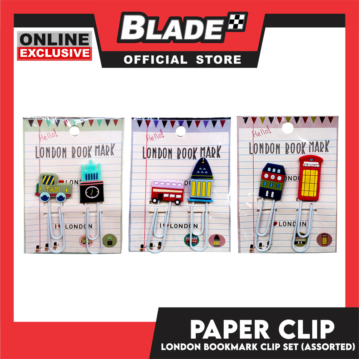 Gifts Paper Clip, Bookmark Clip Set (Assorted Colors and Designs)