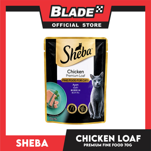 24pcs Sheba Chicken Premium Loaf 70g Fine Food for Cats