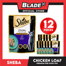 12pcs Sheba Chicken Premium Loaf 70g Fine Food for Cats
