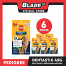 6pcs Pedigree DentaStix Large (25-50kg) 112g (3 Sticks) Dog Dental Treats