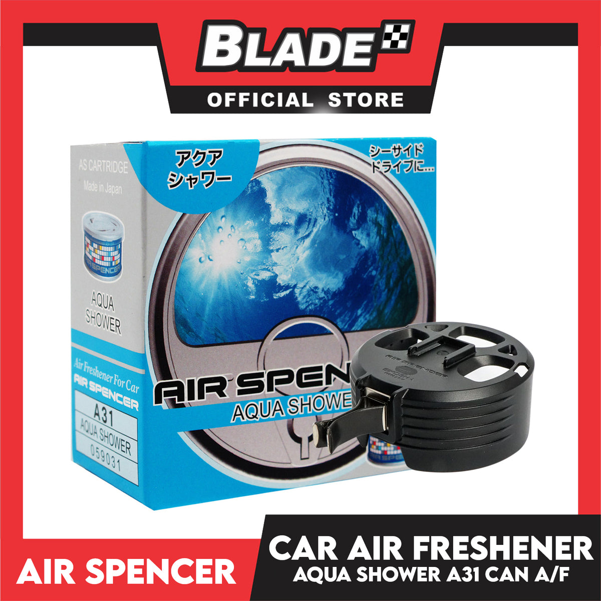 Air Spencer Car Air Freshener with Holder A31 (Aqua Shower)