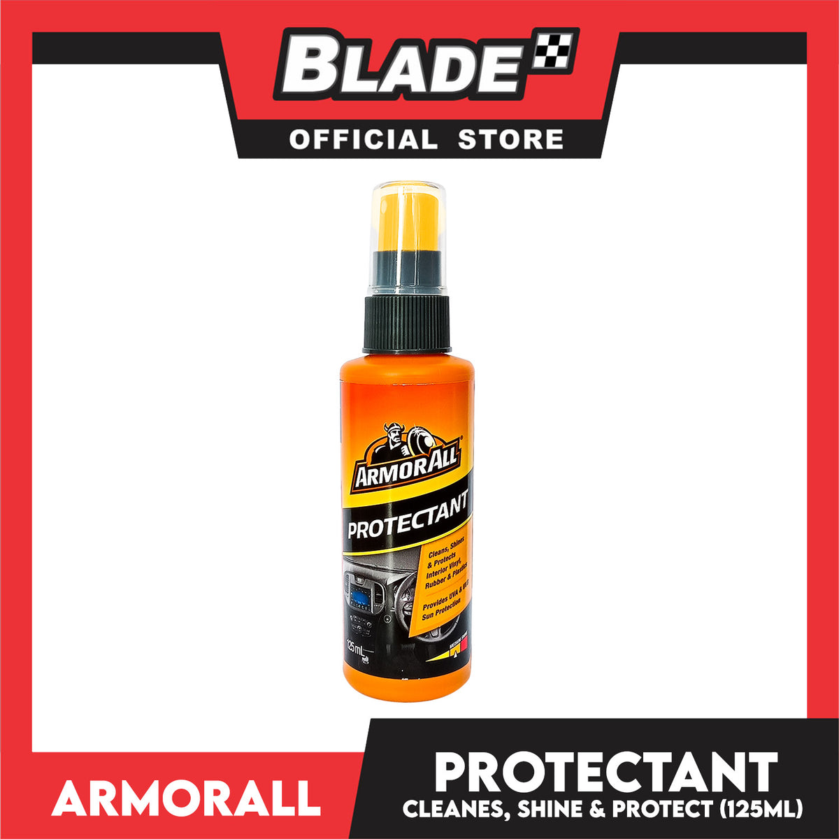 Armor All Gloss Finish Clean, Shines and Protects Vinyl, Rubber and Plastic 125ml Suitable for Automotive, Household and Marine Usage