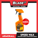 Armor All Speed Wax Spray On Detailer Contains Carnauba Wax 500ml Enhances Shine and Protection, Removes Dirt and Grime Between Washes