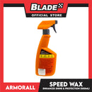 Armor All Speed Wax Spray On Detailer Contains Carnauba Wax 500ml Enhances Shine and Protection, Removes Dirt and Grime Between Washes