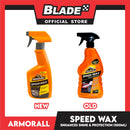 Armor All Speed Wax Spray On Detailer Contains Carnauba Wax 500ml Enhances Shine and Protection, Removes Dirt and Grime Between Washes