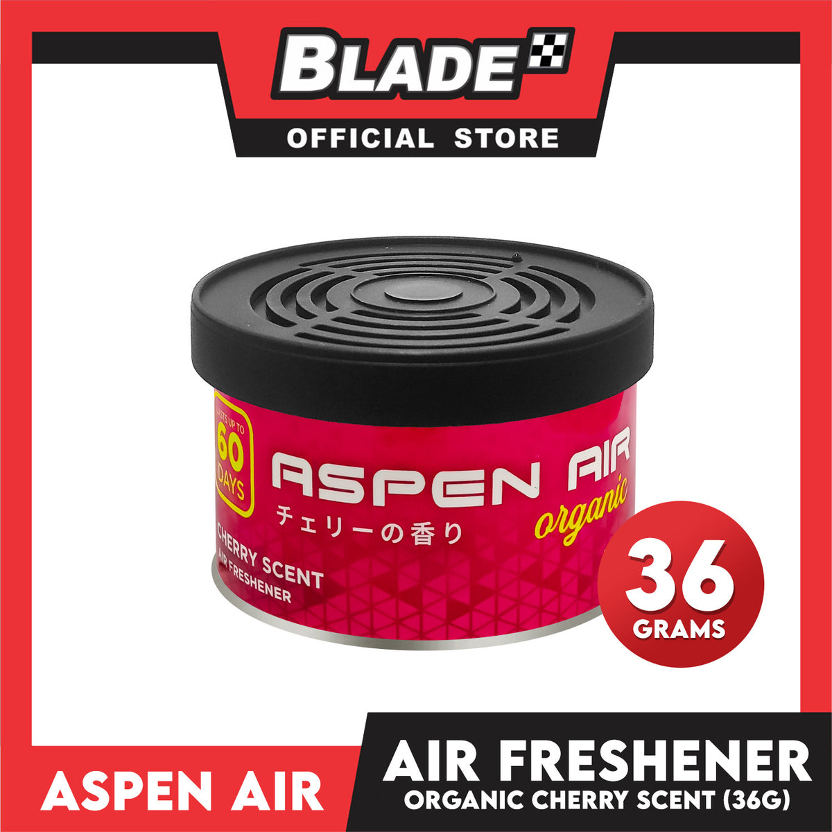 Aspen Air Organic Car Air Freshener (Cherry Scent) 36g