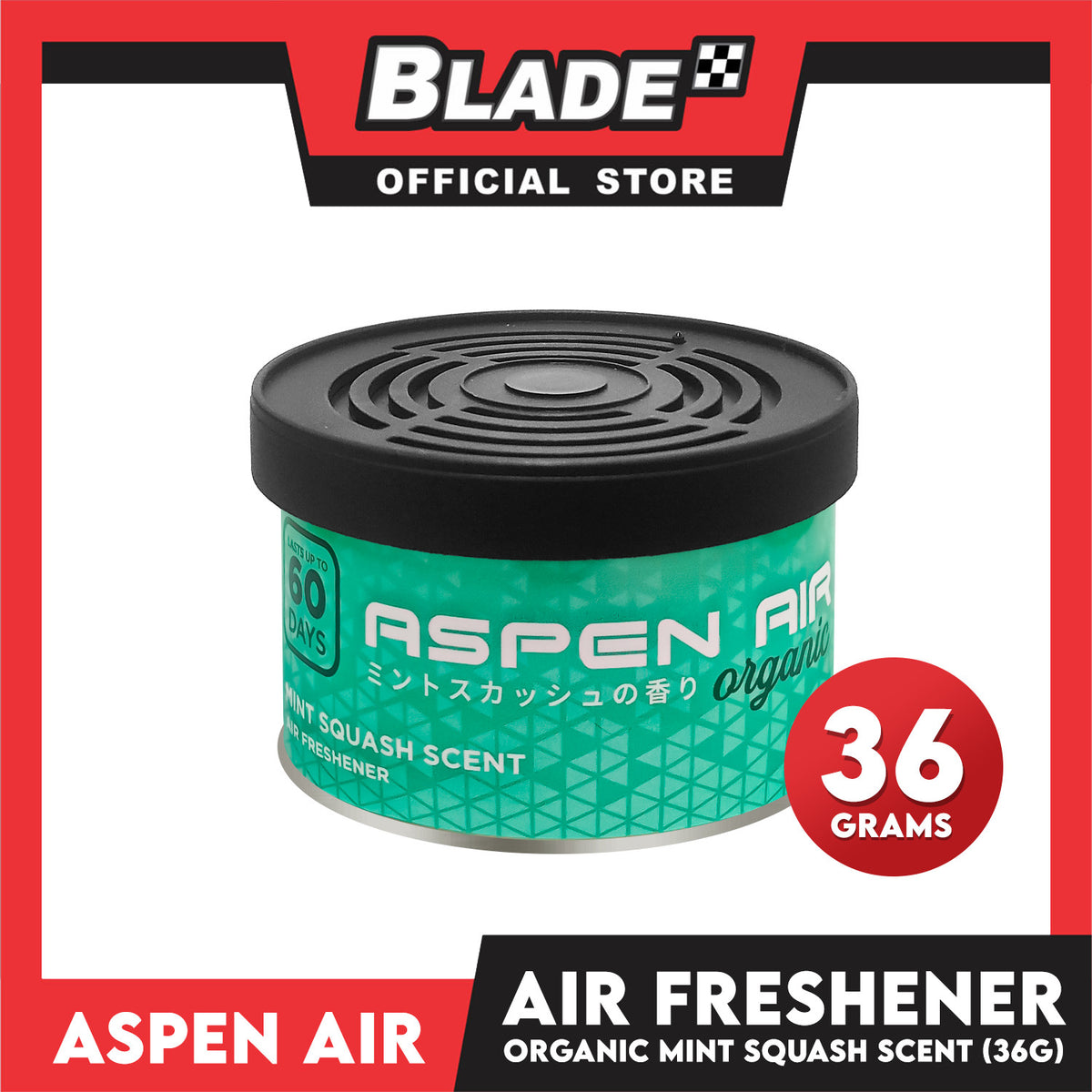 Aspen Air Organic Car Air Freshener (Mint Squash Scent) 36g