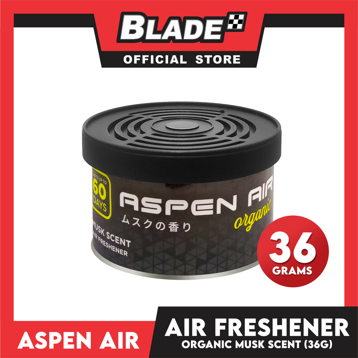Aspen Air Organic Car Air Freshener (Musk  Scent) 36g