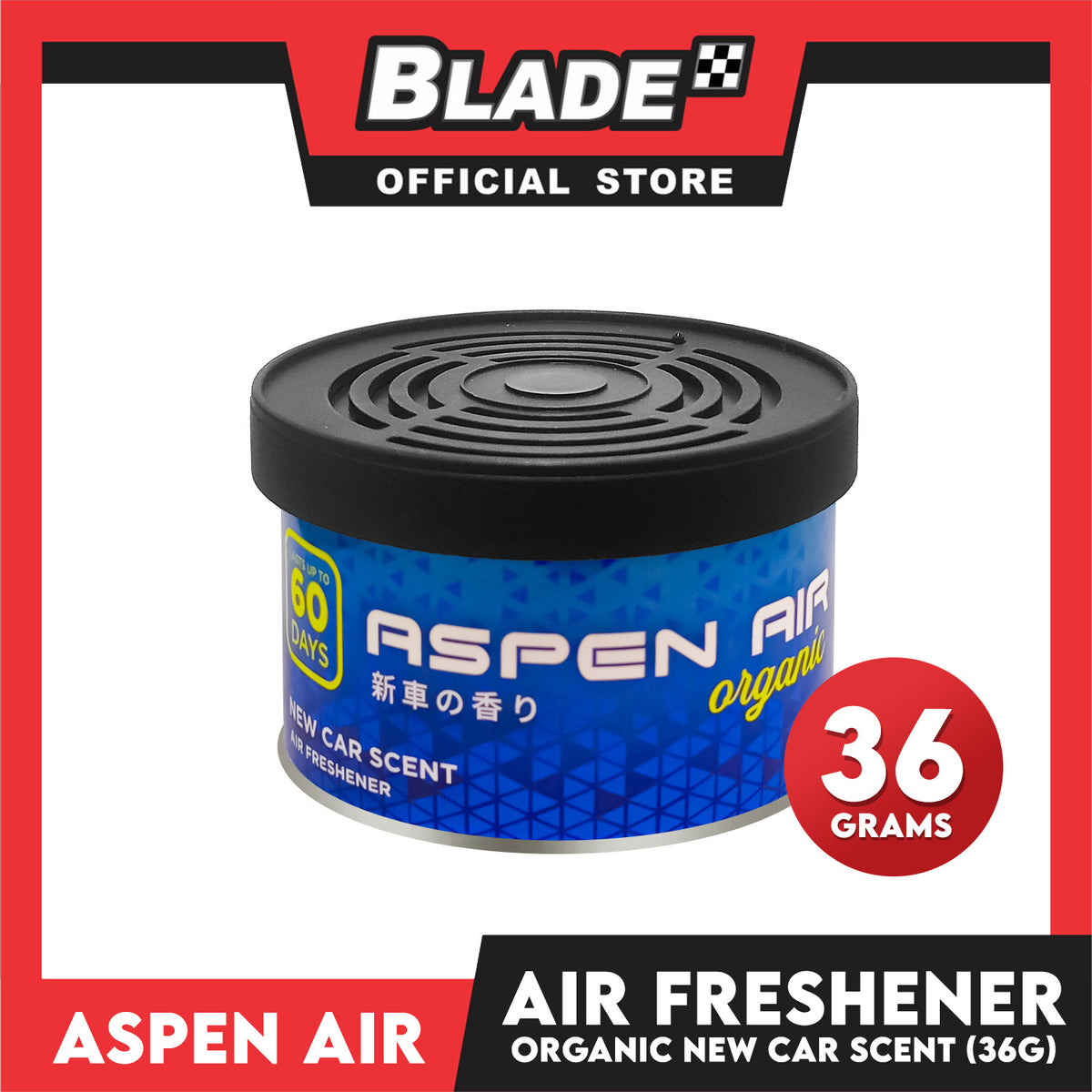 Aspen Air Organic Car Air Freshener (New Car  Scent) 36g