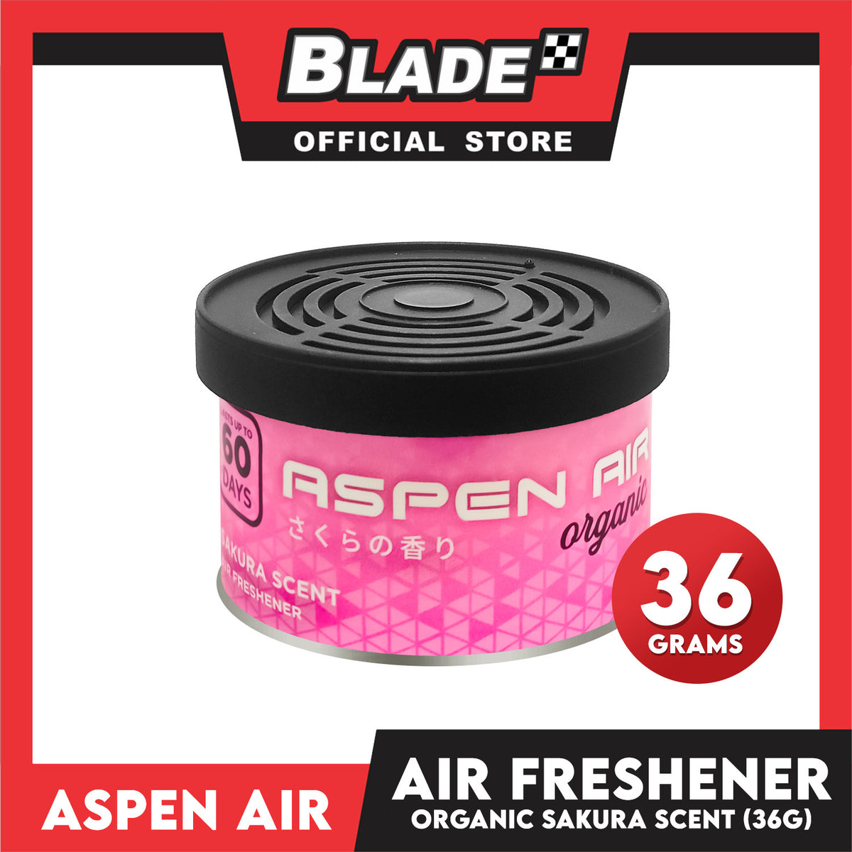 Aspen Air Organic Car Air Freshener (Sakura  Scent) 36g