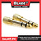 2Pcs 6.35mm (1/4 inch) Male to 3.5mm (1/8 inch) Female Stereo Audio Adapter Gold Plated  Converter