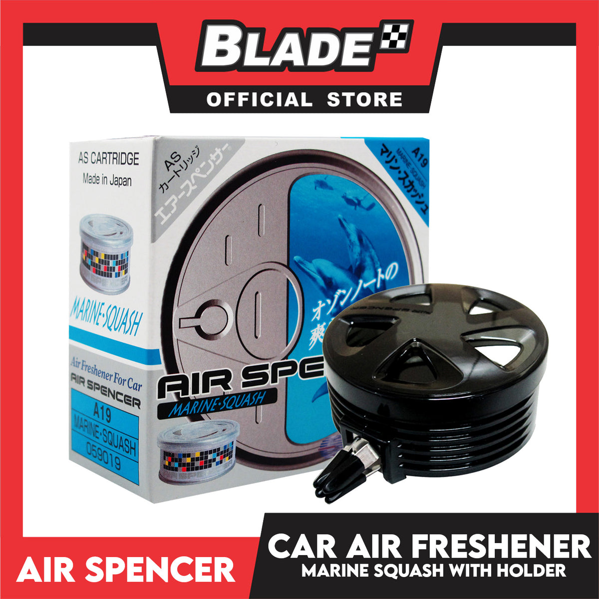 Air Spencer Car Air Freshener with Holder (Marine Squash)