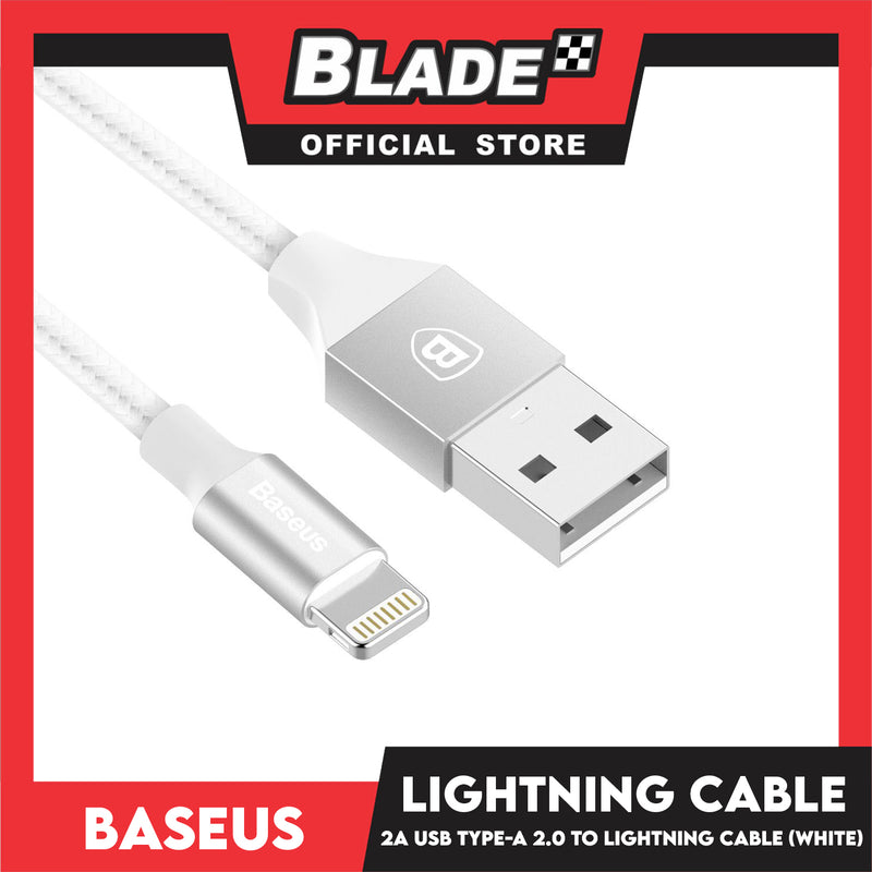 Baseus Yashine Data Cable for Lightning, Nylon TPE 2.0A CALYY-OS (White) Quick Cord Charge