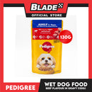Pedigree Beef Chunks Flavor In Gravy 130g Dog Food Wet Food
