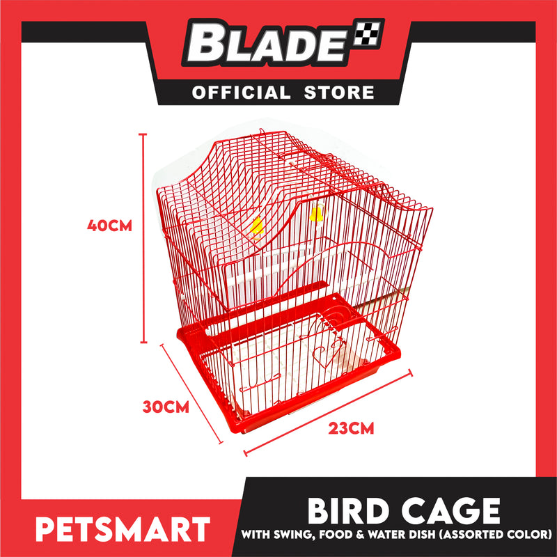 Bird Cage with Swing, Food and Water Dish