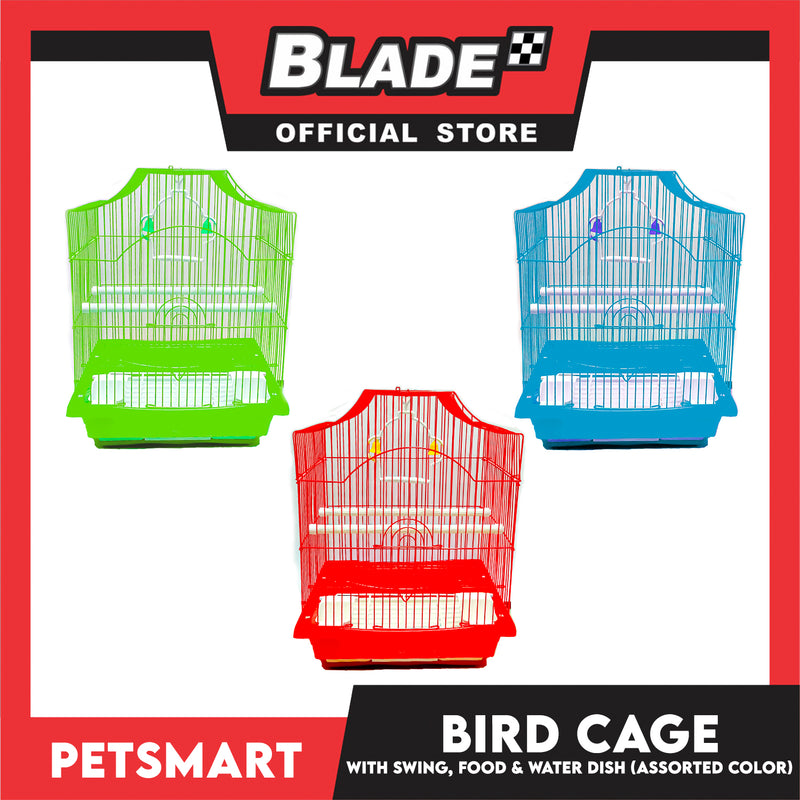 Bird Cage with Swing, Food and Water Dish