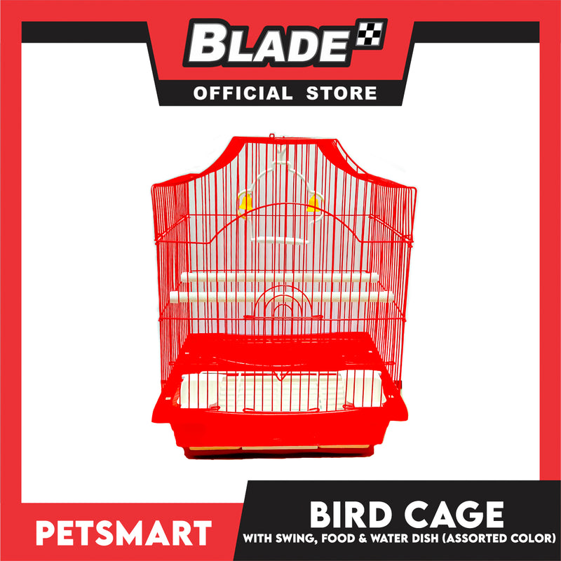 Bird Cage with Swing, Food and Water Dish