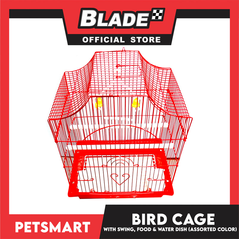Bird Cage with Swing, Food and Water Dish