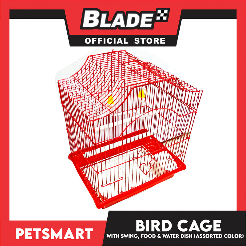 Bird Cage with Swing, Food and Water Dish