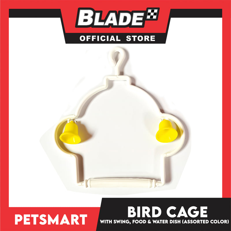 Bird Cage with Swing, Food and Water Dish