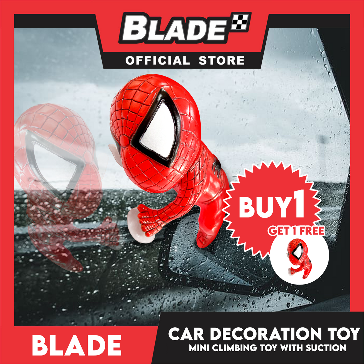 (Buy 1 Take1 ) Car Interior Accessories Toy Suction Cup Decoration Climbing Superhero Character Design