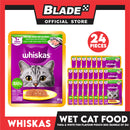 24pcs Whiskas Tuna and White Fish Pouch Cat Wet Food 80g