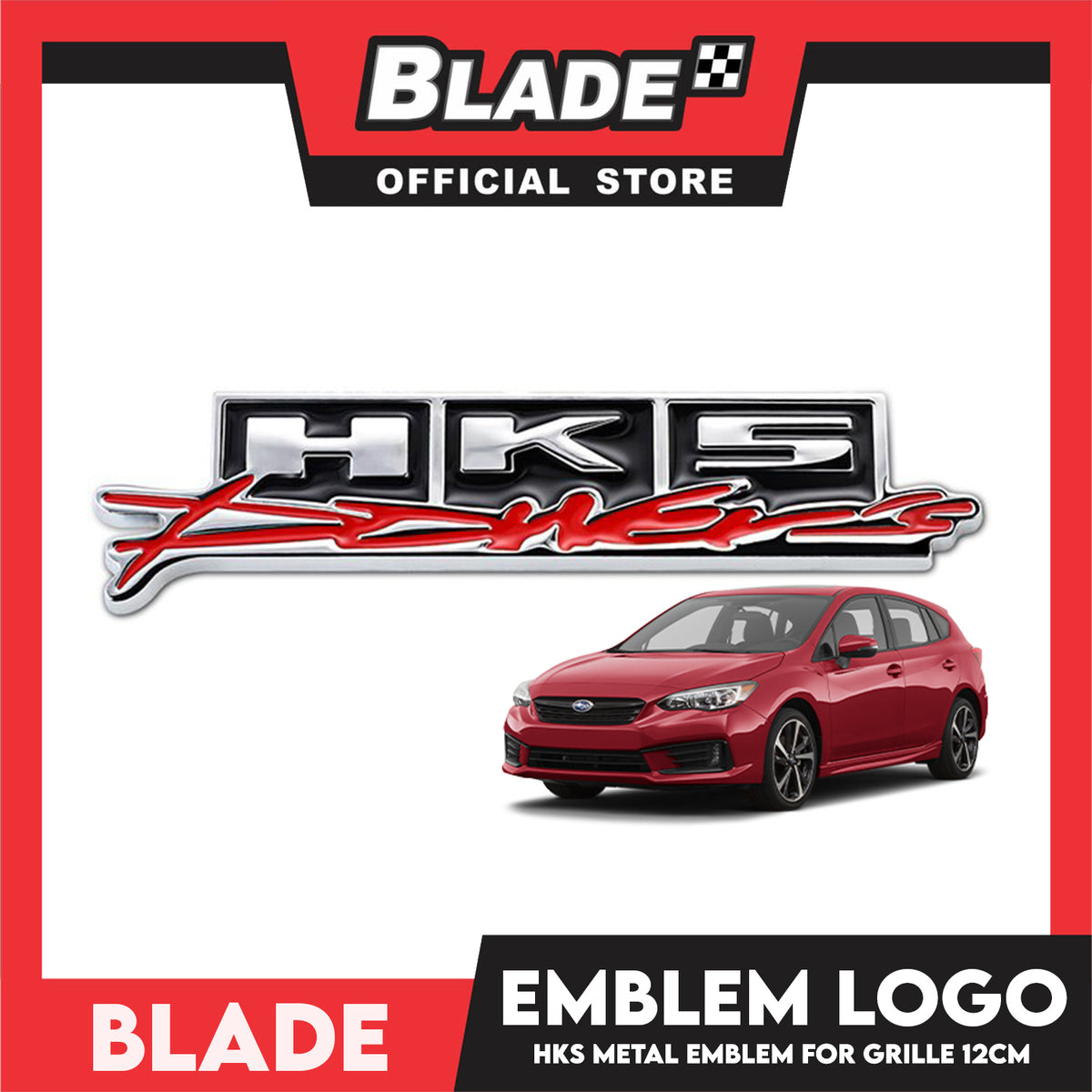 Auto Car Emblem Logo Metal for Grille Badge Decals for All Cars 12cm (HKS)