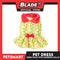 Pet Dress Clothes, Green Polka With Tangerine Collar (small)