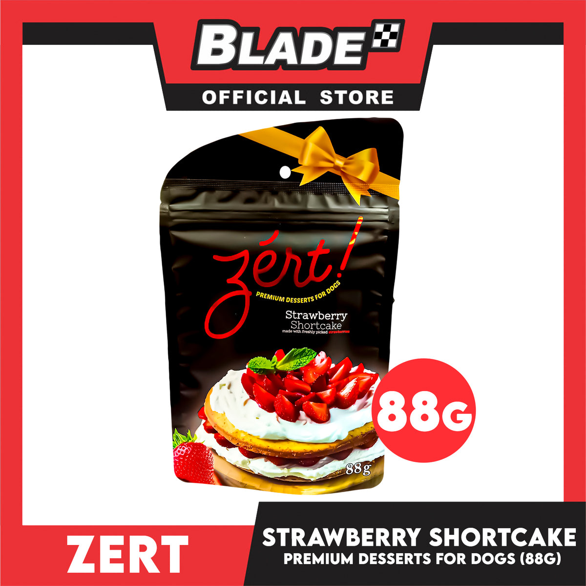 Zert Premium Desserts Strawberry Shortcake Dog Treats 88g