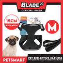 Pet Reflective Harness with Leash for Small Dogs Medium Size (Black)