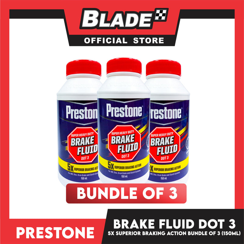 Prestone Super Heavy Duty Brake Fluid 150ml Bundle of 3