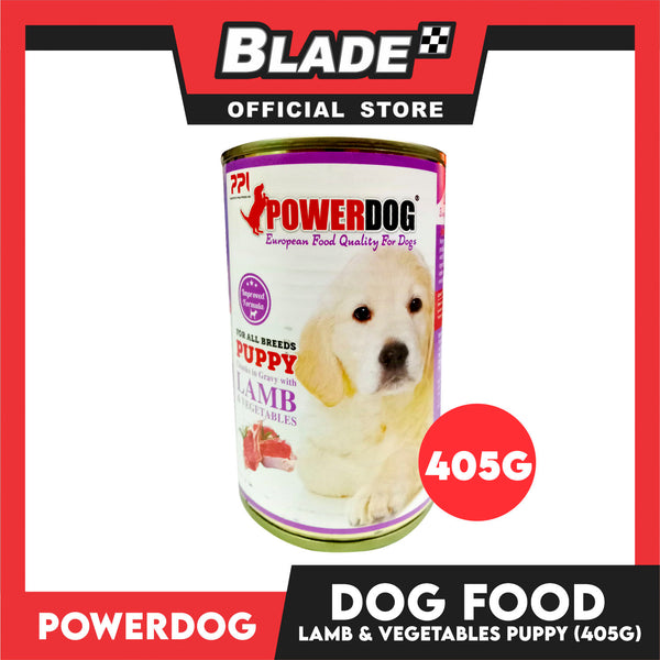 PowerDog Lamb and Vegetables for All Breeds Puppy 405g Wet Canned Dog Food