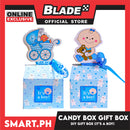 Candy Box DIY Gift Box Blue Color 12cm (It's A Boy) Perfect For Party Giveaway, Souvenir (Assorted Designs)