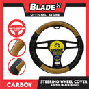 Carboy Steering Wheel Cover AN8908 (Black/Beige) for Toyota, Mitsubishi, Honda, Hyundai, Ford and more