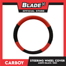 Carboy Steering Wheel Cover AN8911 (Black/Red) for Toyota, Mitsubishi, Honda, Hyundai, Ford and more