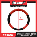 Carboy Steering Wheel Cover AN8911 (Black/Red) for Toyota, Mitsubishi, Honda, Hyundai, Ford and more