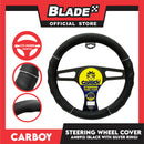 Carboy Steering Wheel Cover AN8912 (Black with Silver ring) for Toyota, Mitsubishi, Honda, Hyundai, Ford and more