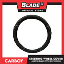 Carboy Steering Wheel Cover AN8912 (Black with Silver ring) for Toyota, Mitsubishi, Honda, Hyundai, Ford and more