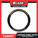 Carboy Steering Wheel Cover HL5016 (Black/Gray) for Toyota, Mitsubishi, Honda, Hyundai, Ford and more