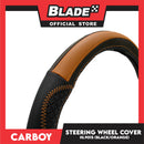 Carboy Steering Wheel Cover HL9015 (Black/Orange) for Toyota, Mitsubishi, Honda, Hyundai, Ford and more