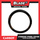 Carboy Steering Wheel Cover HL9051 (Black and Brown) for Toyota, Mitsubishi, Honda, Hyundai, Ford and more