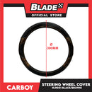 Carboy Steering Wheel Cover HL9051 (Black and Brown) for Toyota, Mitsubishi, Honda, Hyundai, Ford and more