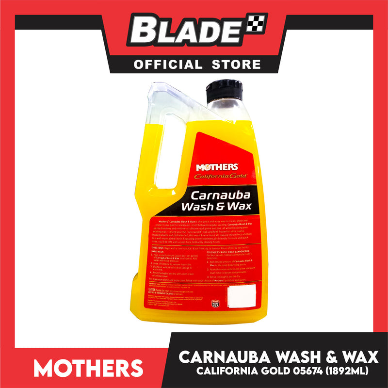 Mothers California Gold Carnauba Wash And Wax 05674 1892ml Cleans, Shines And Protects