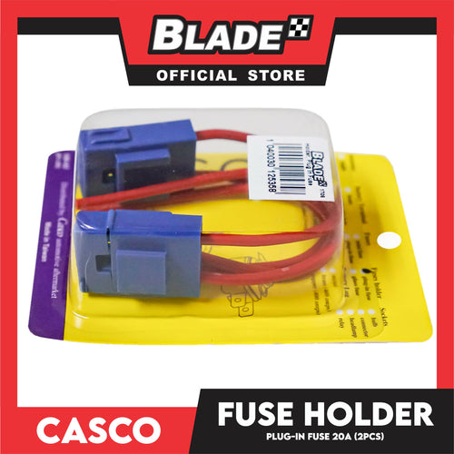 2pcs Casco Plug In Fuse Holder 20Amp SB-02 Automotive Electrical Parts, Short Circuit Protection Car Fuse
